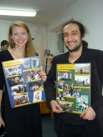 Sabina and Mikołaj on their defence party!